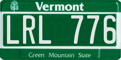 VT license plate LRL776