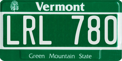 VT license plate LRL780