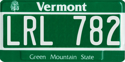 VT license plate LRL782