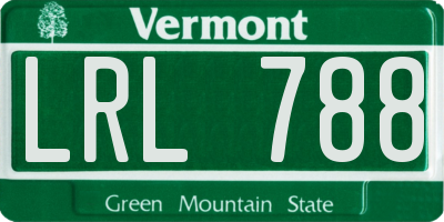 VT license plate LRL788