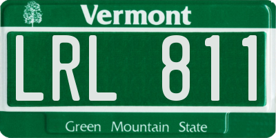VT license plate LRL811