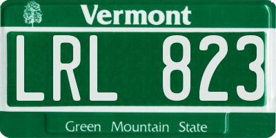 VT license plate LRL823