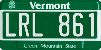 VT license plate LRL861