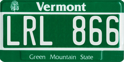 VT license plate LRL866