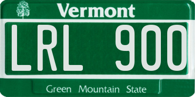 VT license plate LRL900