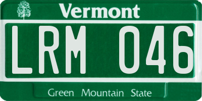 VT license plate LRM046