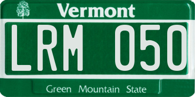VT license plate LRM050
