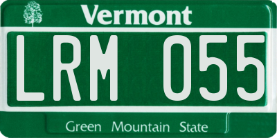 VT license plate LRM055