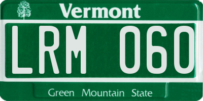 VT license plate LRM060