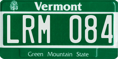 VT license plate LRM084