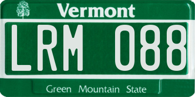VT license plate LRM088
