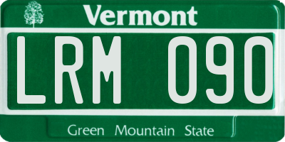 VT license plate LRM090