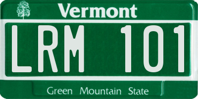 VT license plate LRM101
