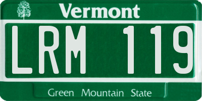 VT license plate LRM119