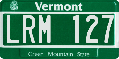 VT license plate LRM127