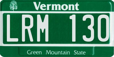 VT license plate LRM130