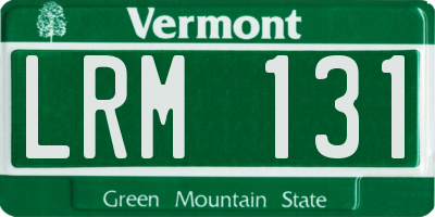VT license plate LRM131