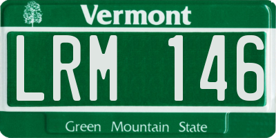VT license plate LRM146