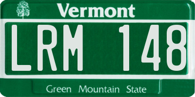 VT license plate LRM148