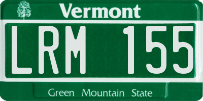 VT license plate LRM155