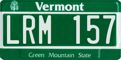 VT license plate LRM157