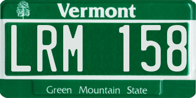 VT license plate LRM158
