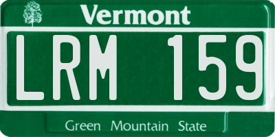 VT license plate LRM159
