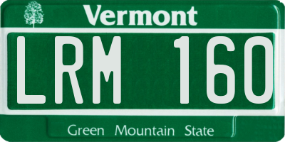 VT license plate LRM160