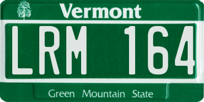 VT license plate LRM164