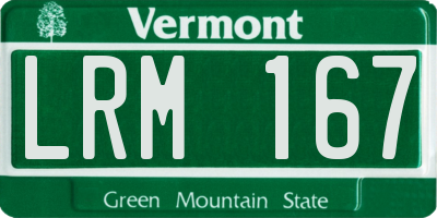 VT license plate LRM167