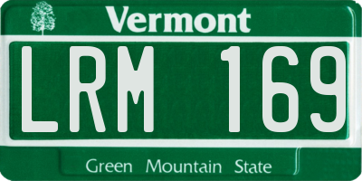 VT license plate LRM169