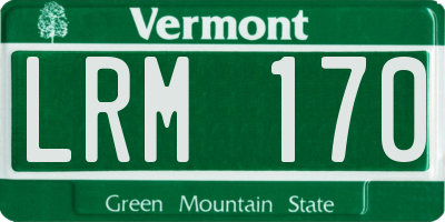 VT license plate LRM170