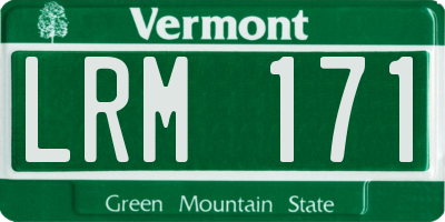 VT license plate LRM171