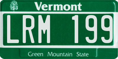 VT license plate LRM199