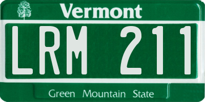 VT license plate LRM211
