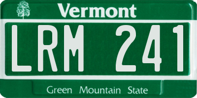 VT license plate LRM241