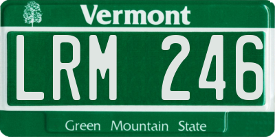 VT license plate LRM246