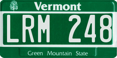VT license plate LRM248