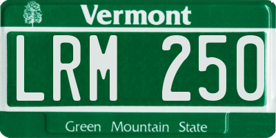 VT license plate LRM250