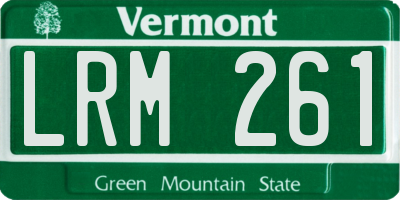 VT license plate LRM261