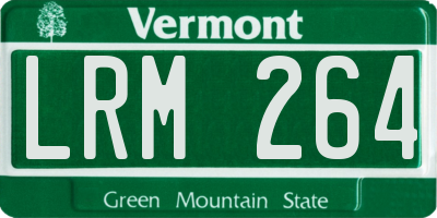 VT license plate LRM264