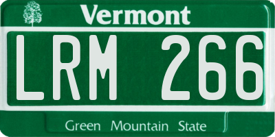 VT license plate LRM266