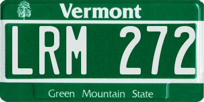VT license plate LRM272