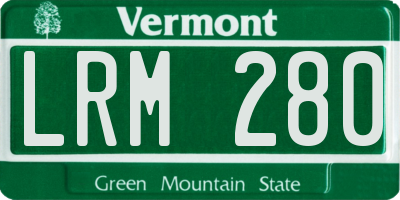 VT license plate LRM280