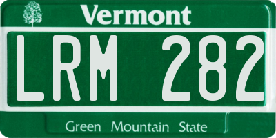 VT license plate LRM282
