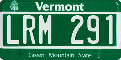 VT license plate LRM291
