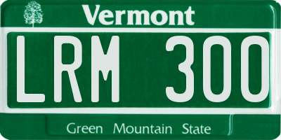 VT license plate LRM300