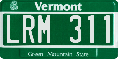 VT license plate LRM311