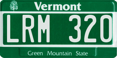 VT license plate LRM320