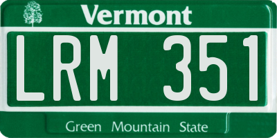 VT license plate LRM351